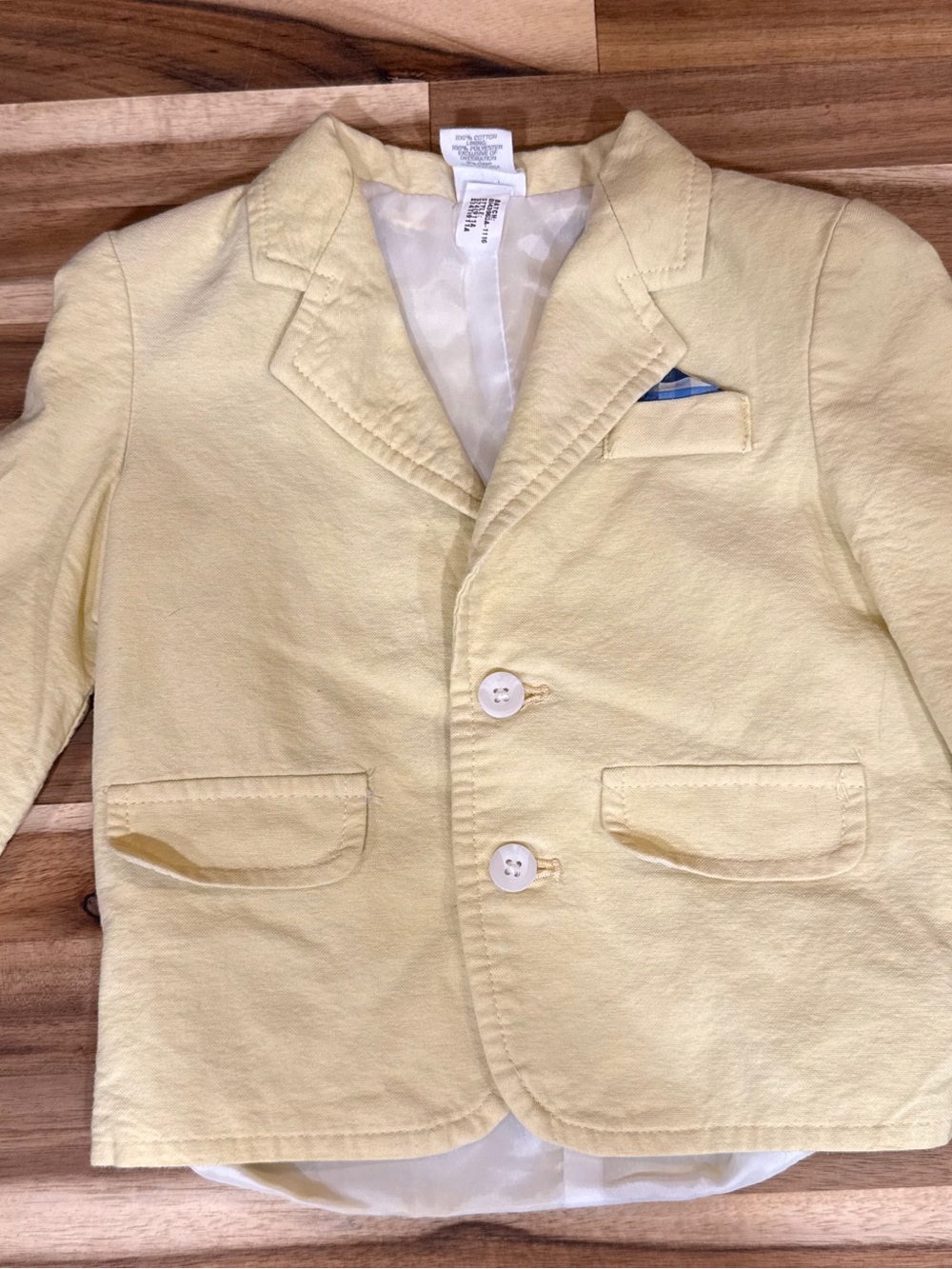 Starting Out Pale Yellow Kids Blazer Jacket